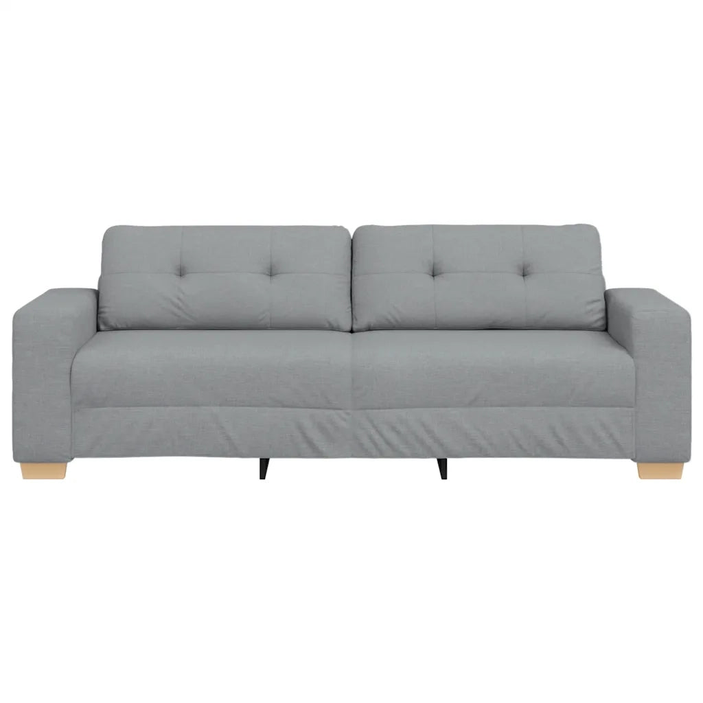 Divano a 3 posti Grigio Chiaro 220x78x80 cm in Tessuto 4105088