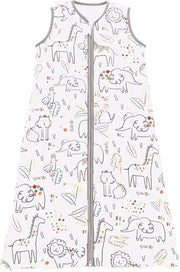 Sacco estivo senza maniche per bambini sacco estivo e primaverile 100% cotone 130 / altezza bambino: 130-150 cm animali colorati