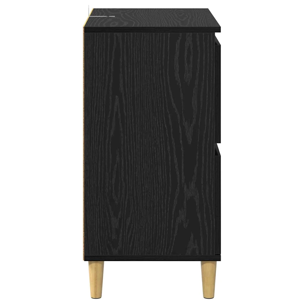 Sideboards 2 pcs Rovere Nero 60 x 35 x 70 cm Legno multistrato 3415604