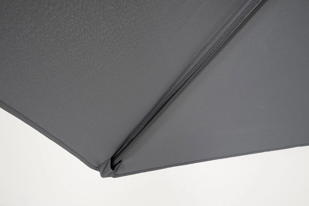 Ombrellone da Giardino con Snodo 6 Stecche Ø270x235h cm Telo in Poliestere Kalife Grigio Scuro