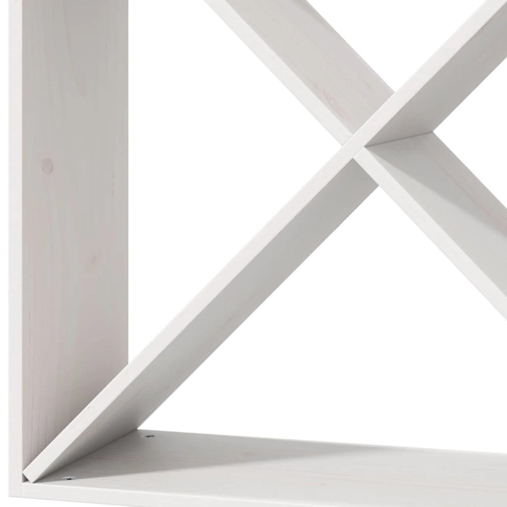 Portabottiglie 2 pcs Bianco 62 x 25 x 62 cm Pino massello