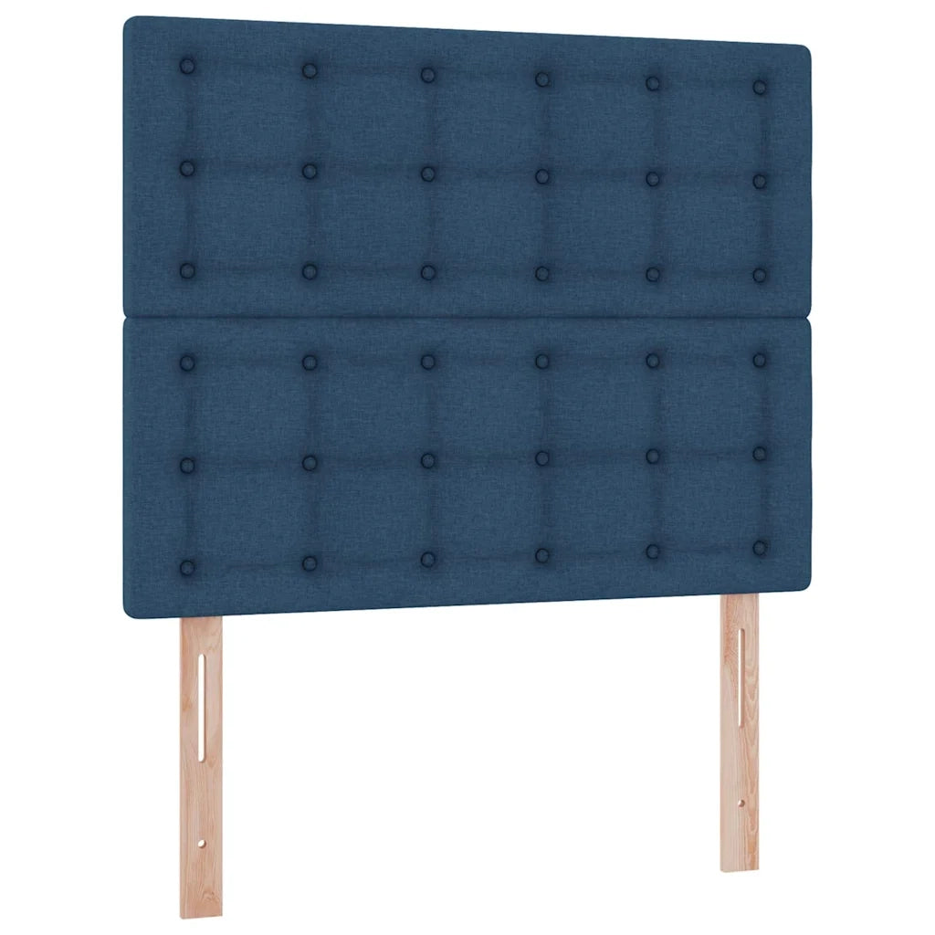 Letto con contenitore e materasso Blu 120 x 190 cm Tessuto