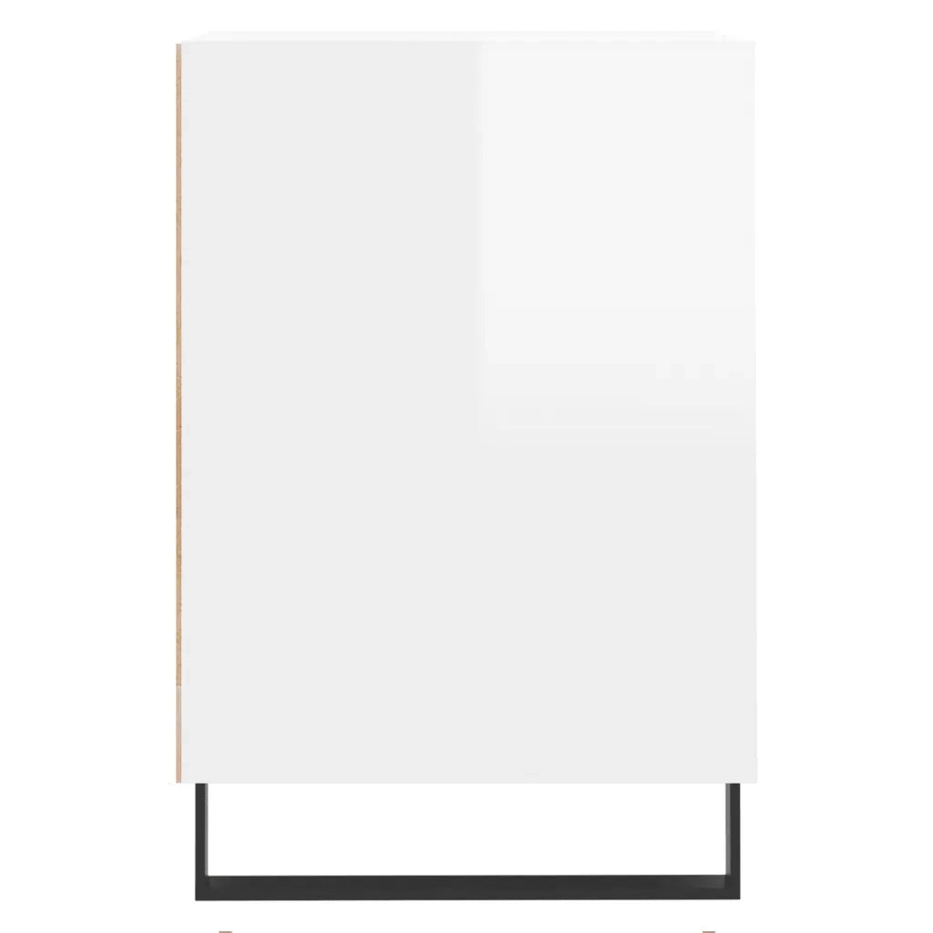 Mobile Porta TV-Mobile per TV-Credenza TV Bianco Lucido 100x35x55 cm in Legno Multistrato 800756