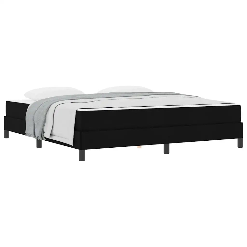 vidaXL Letto a molle con materasso Nero 180 x 200 cm Tessuto