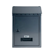 CASSETTA POSTALE ESTERNO A PARETE BUCA LETTERE IN FERRO TETTO CHIAVE 30x21x7cm MOD. LOUVRE QUALITY COL. GRIGIO