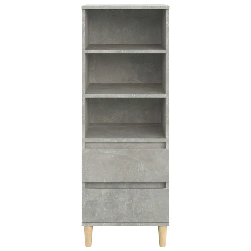 Credenza | Madia | Buffet da pranzo | Armadio da pranzo Grigio Cemento 40x36x110 cm in Legno Multistrato