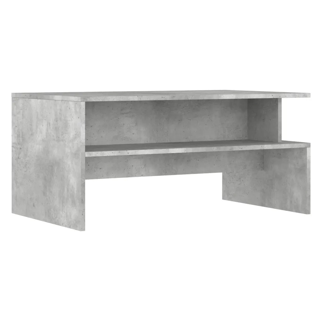 Tavolino Salotto-Tavolino da Soggiorno Grigio Cemento 90x55x42,5 cm Legno Multistrato