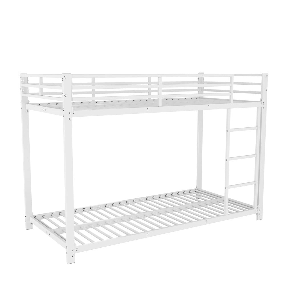 Letto a castello singolo ¨C Minimal ¨C Bianco metallo 90x200cm