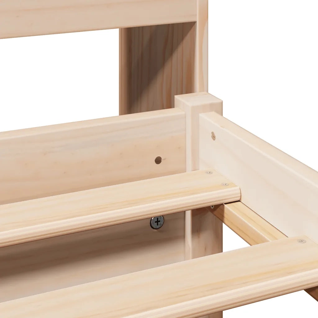 Letto Libreria senza Materasso-Struttura Letto con contenitore 180x200 cm in Legno di Pino 798485