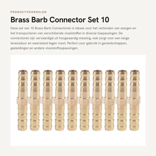 Connessione alta qualità per tubi - 10 pezzi - Flessibile - Adattatore per acqua/gas/olio - Alta durata - Connessione per tubo flessibile