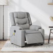 Poltrona Reclinabile Massaggio Elettrica Grigio Chiaro Tessuto 3206570