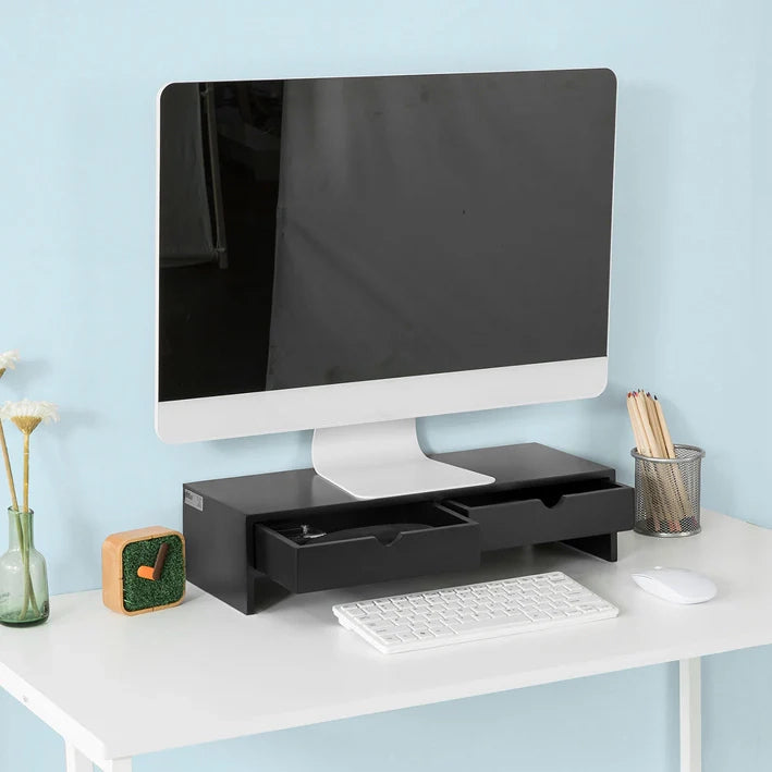 Supporto Monitor pc da scrivania Organizer scrivania Altezza 11 cm Nero BBF02-SCH