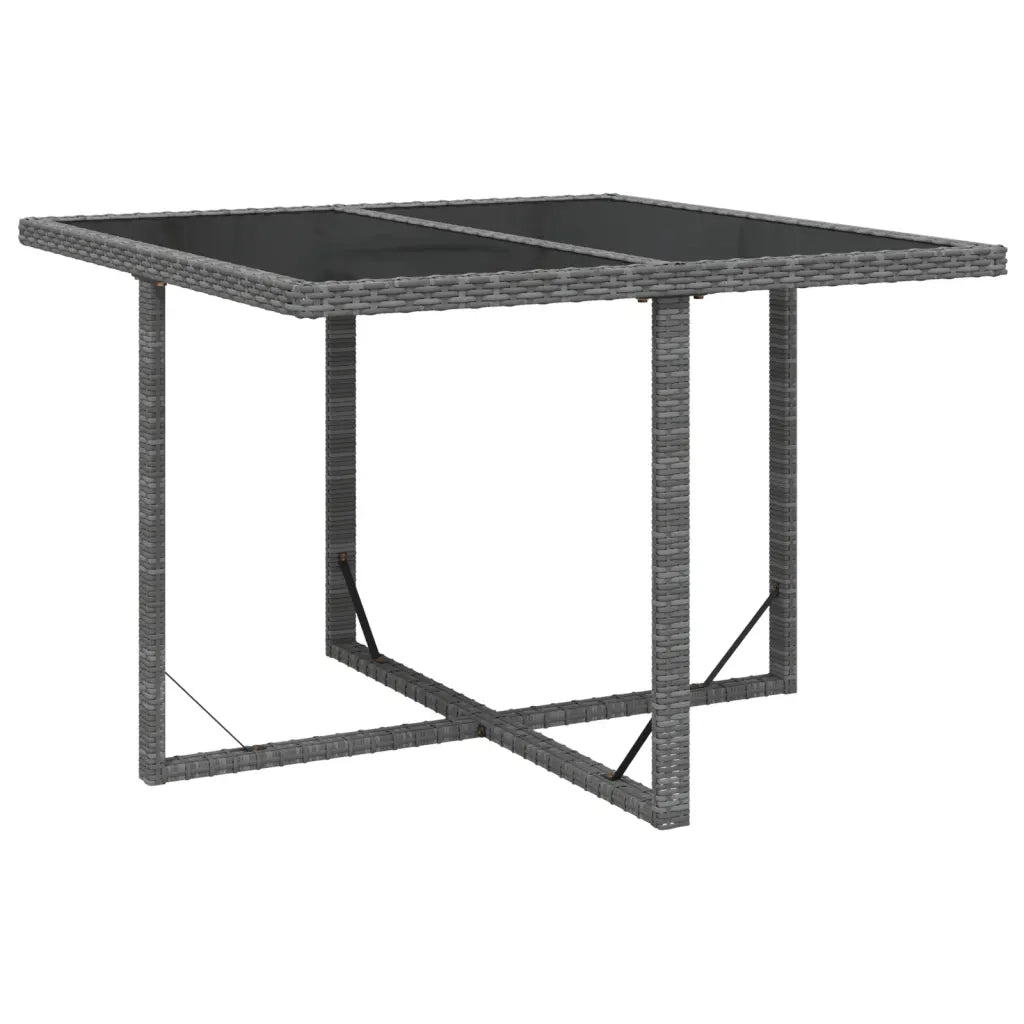 Set da Pranzo per Giardino 9 pz con Cuscini Polyrattan Grigio cod mxl 42037