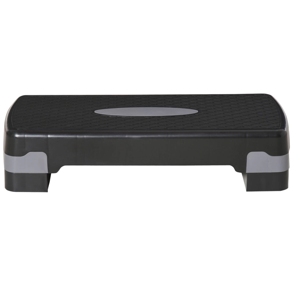 Stepper Fitness Casa, Step Fitness con Altezza Regolabile 10-15 cm, con Strato Antiscivolo, Pedana Step Fitness Casa per Allenamento a Palestra, 68x29cm, Nero e Grigio