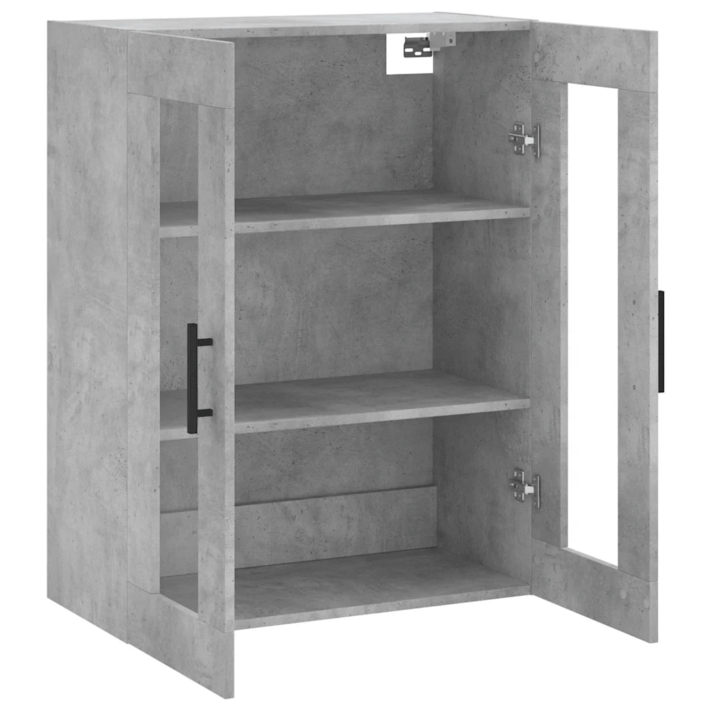Armadietto a Muro | Mobile a Parete Grigio Cemento 69,5x34x90 cm