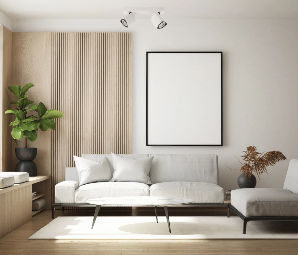 Faretto soffitto doppio orientabile bianco/nero GU10 Italux Merusa