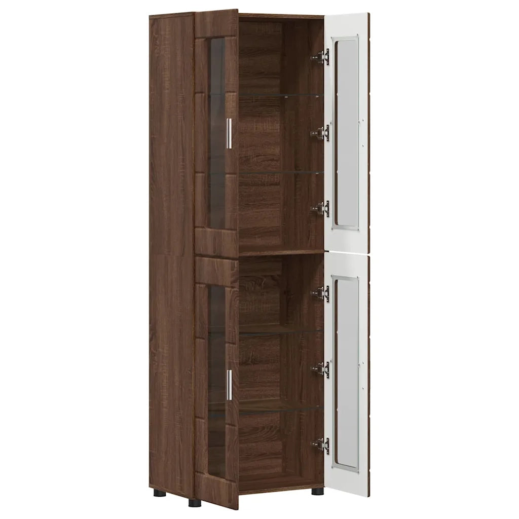 Credenza con lo scaffale FLORIN Rovere Marrone 60 x 35 x 182 cm