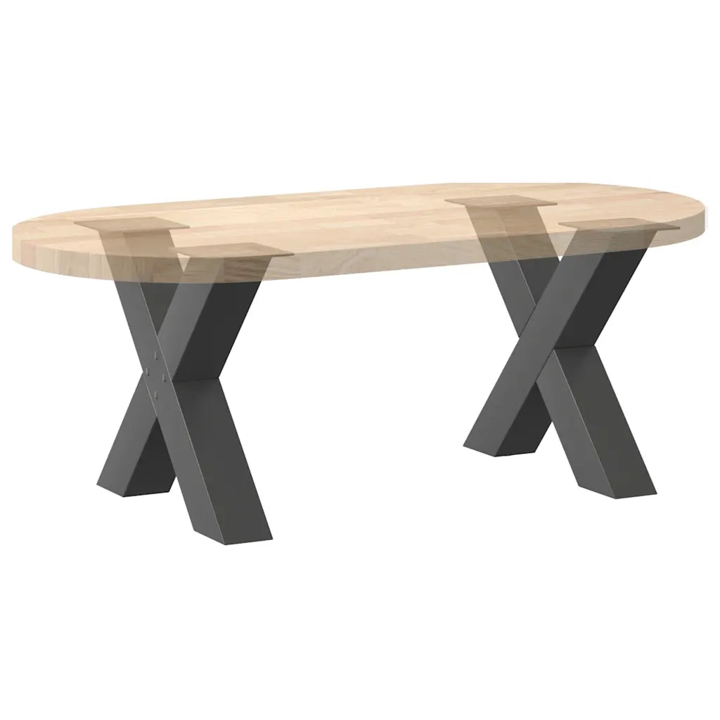 vidaXL Gambe per Tavolino da Caffè a Forma di X 2 pz Antracite 50x(42-43) cm Acciaio