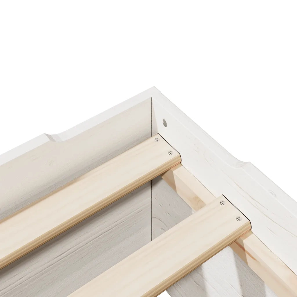 vidaXL Giroletto senza Materasso Impilabile Bianco 80x200 cm Legno