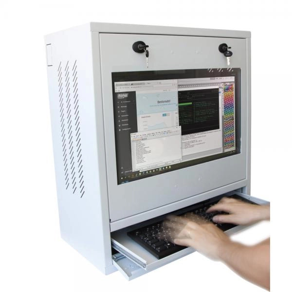 Armadio di sicurezza per PC, monitor LCD e tastiera Bianco