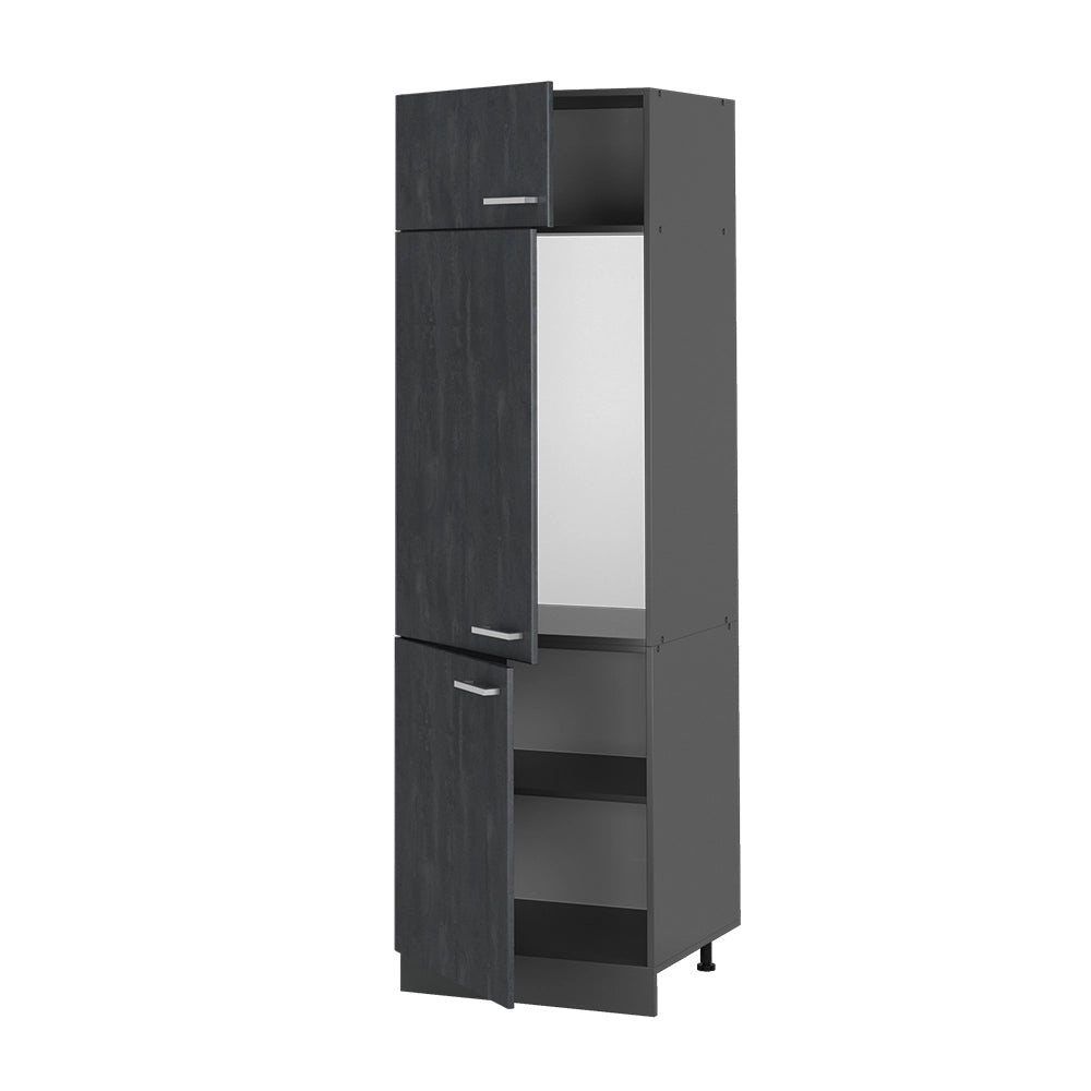 Vicco Armadio frigorifero Calcestruzzo nero 60 cm