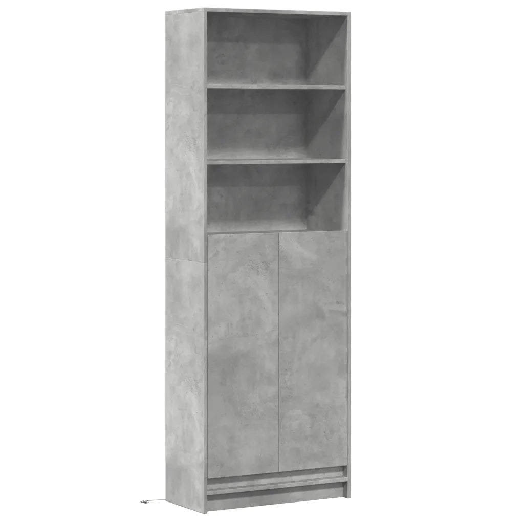 Credenza con LED Grigio Cemento 69x32,5x200 cm in Truciolato 3307908