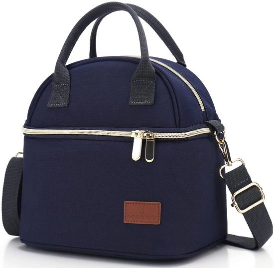 Borsa termica piccola per picnic e lavoro doppia con cinturino e isolamento con capacità 9L impermeabile