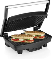 Tostapane con Temperatura Regolabile - Clip di Bloccaggio - Ferro per Tosti - Griglia a Contatto Espandibile - Piccolo Apparecchio per Tosti per 2 Tosti - Grilla Panini - Superficie Antiscorrevole - Tostapane con Griglia a Contatto