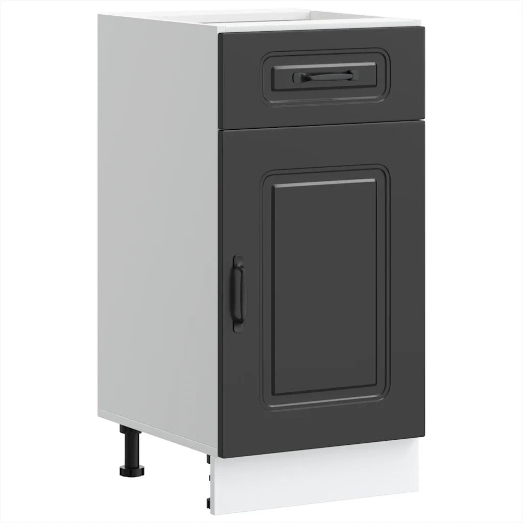 Base da Cucina-Mobile Base da Cucina Kalmar Nero in Legno Multistrato 294815