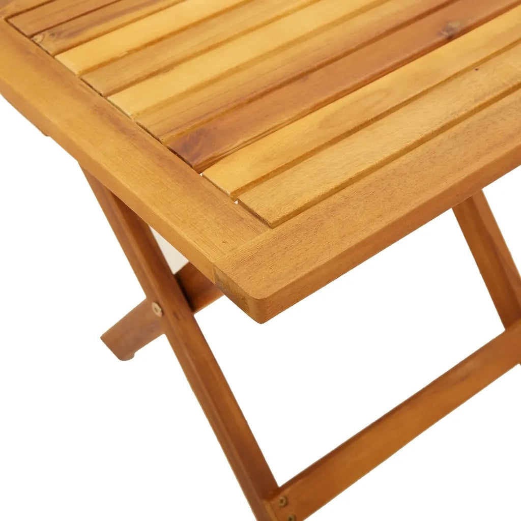 Lettino Prendisole Tavolino Rosso Legno Massello Acacia Tessuto