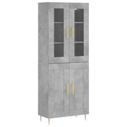 Credenza | Madia | Buffet da pranzo | Armadio da pranzo Grigio Cemento 69,5x34x180 cm in Legno Multistrato