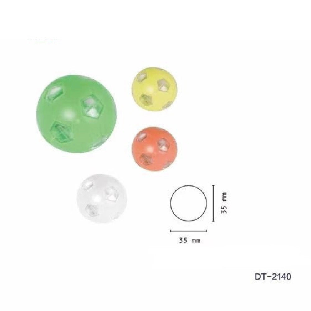 Trade Shop - Set 4 Pezzi Mini Torcia Portachiavi Led Pallone Da Calcio 35mm Tascabile Dt-2140 -
