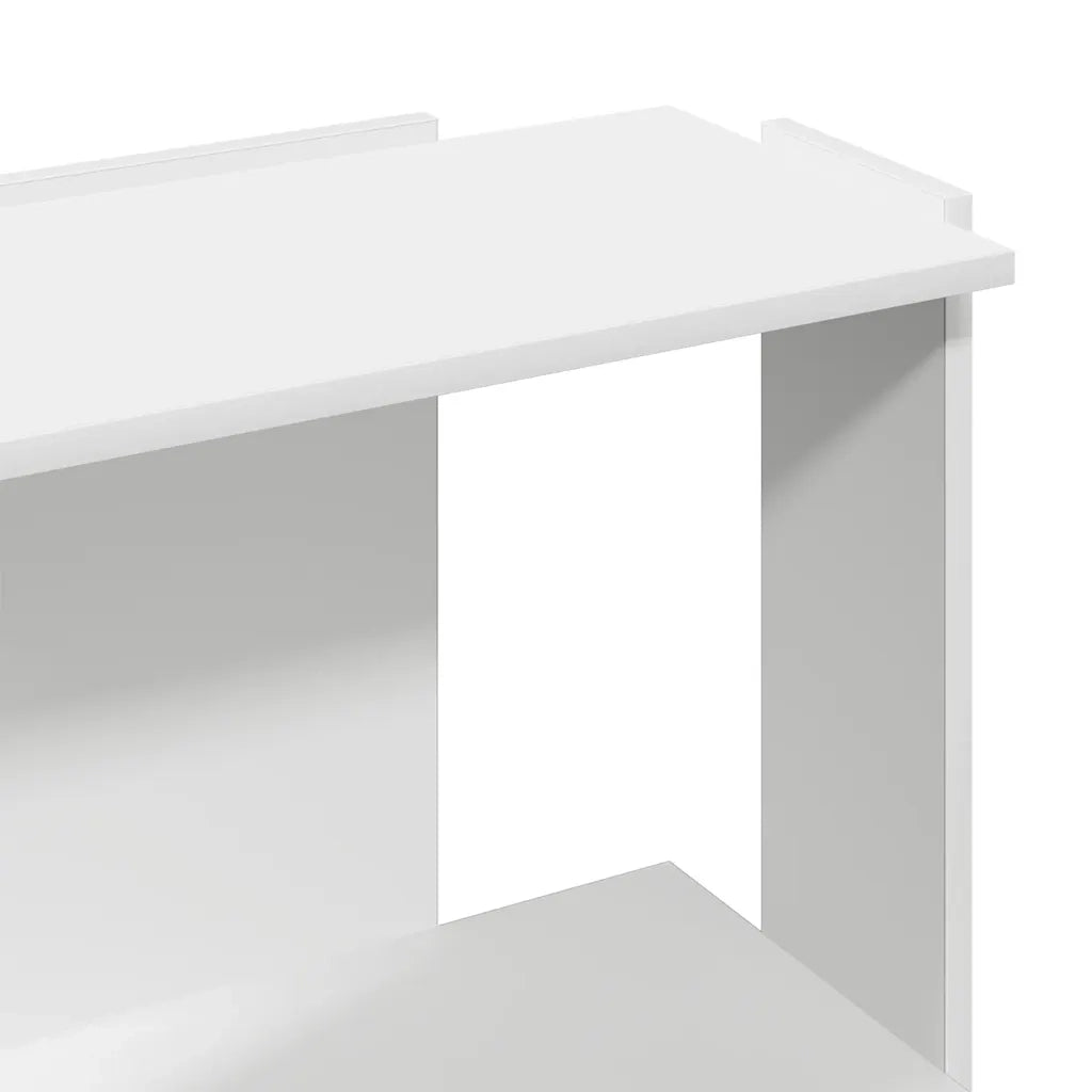 Libreria a 3 Ripiani Bianca 60x30x80 cm in Legno Multistrato 860256