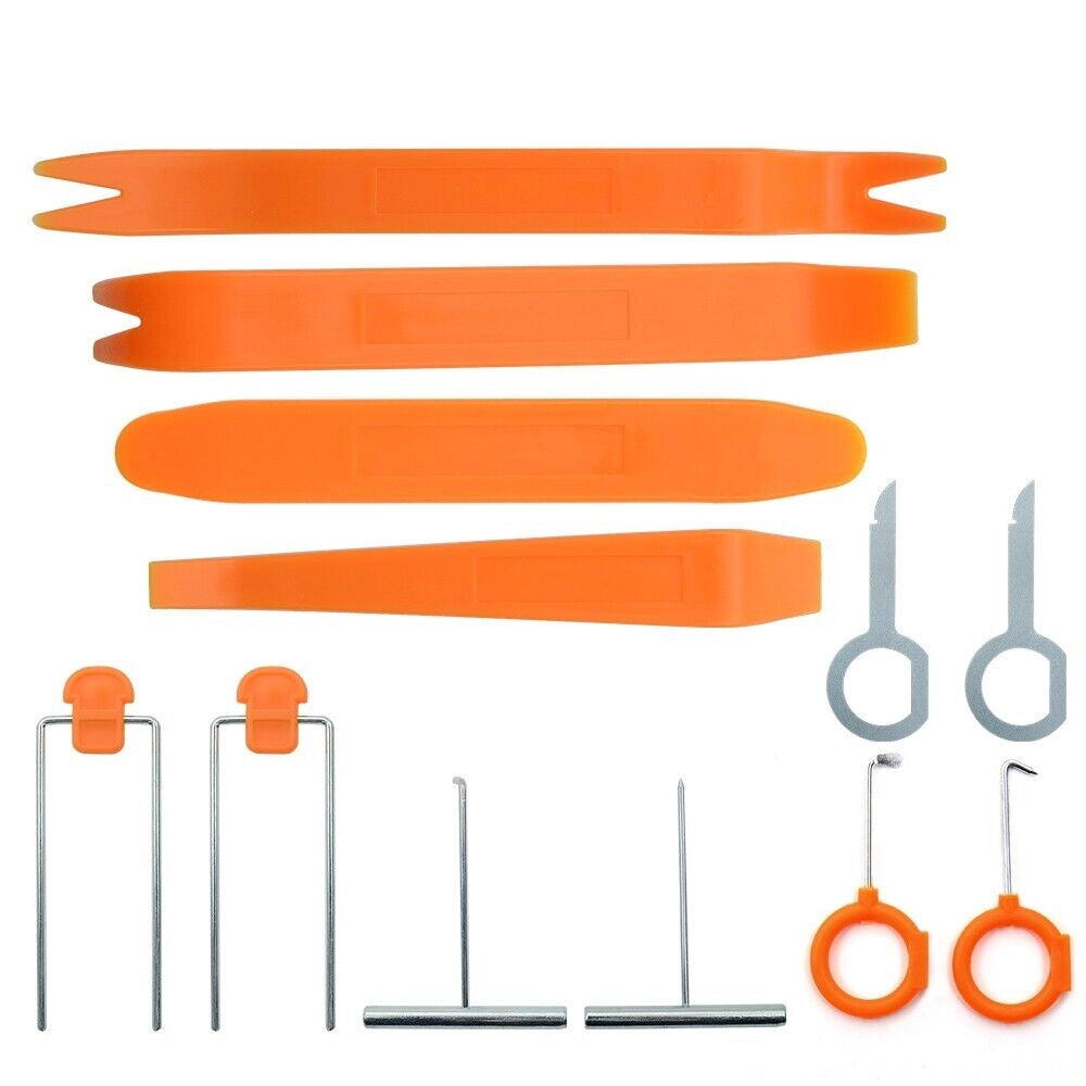 Set 12 pz smontaggio rimozione pannelli portiere clip auto stereo cruscotto HHS