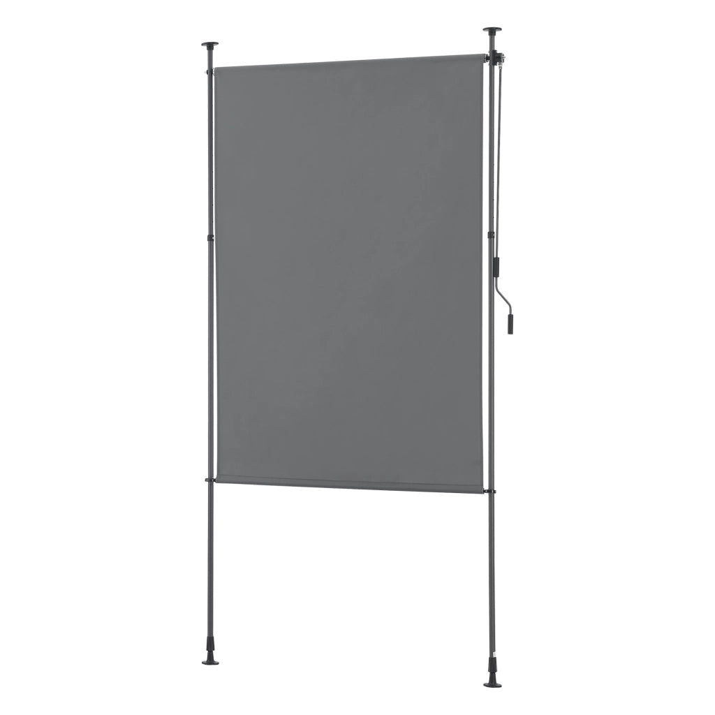Schermo Verticale Cimarra da Balcone con Pali Telescopici Tenda Parasole Larga 120 cm Grigio Scuro pro.tec