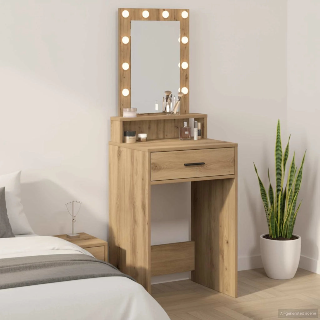 Toeletta | Tavolo da Trucco Marrone 50 x 41 x 140 cm Legno multistrato