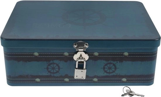 Organizzatore di accessori in metallo - contenitore per souvenir e souvenir con chiusura a chiave.