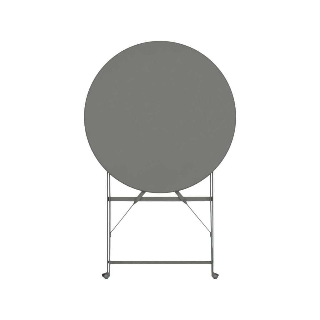 Tavolo da giardino bistrot pieghevole in acciaio, 2 posti, ø60cm,