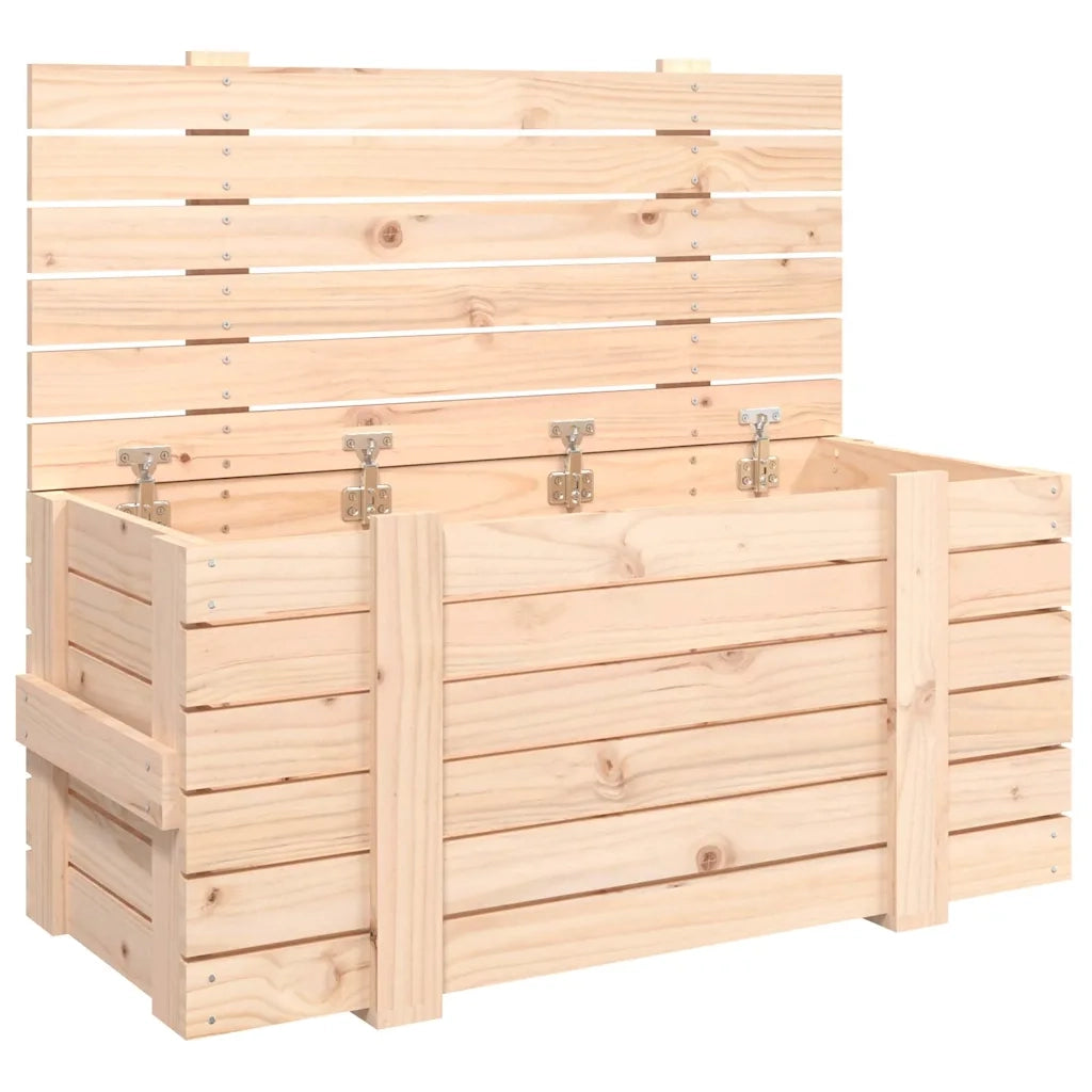Contenitore Portaoggetti 91x40,5x42 cm Legno Massello di Pino 824998