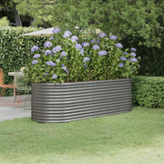 Letto Giardino Acciaio Zincato 224x80x68 cm Grigio 318954