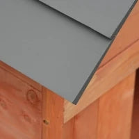 Casetta Rialzata per Cani fino a 15 kg, Cuccia per Cani Gatti da Esterno in Legno di Abete, 81.3x91.5x98.5 cm