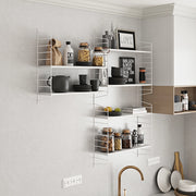 Set di 3 Scaffali da Parete Strängnäs a 3 Ripiani Regolabili  50 x 60 x 15 cm Acciaio Bianco [en.casa]