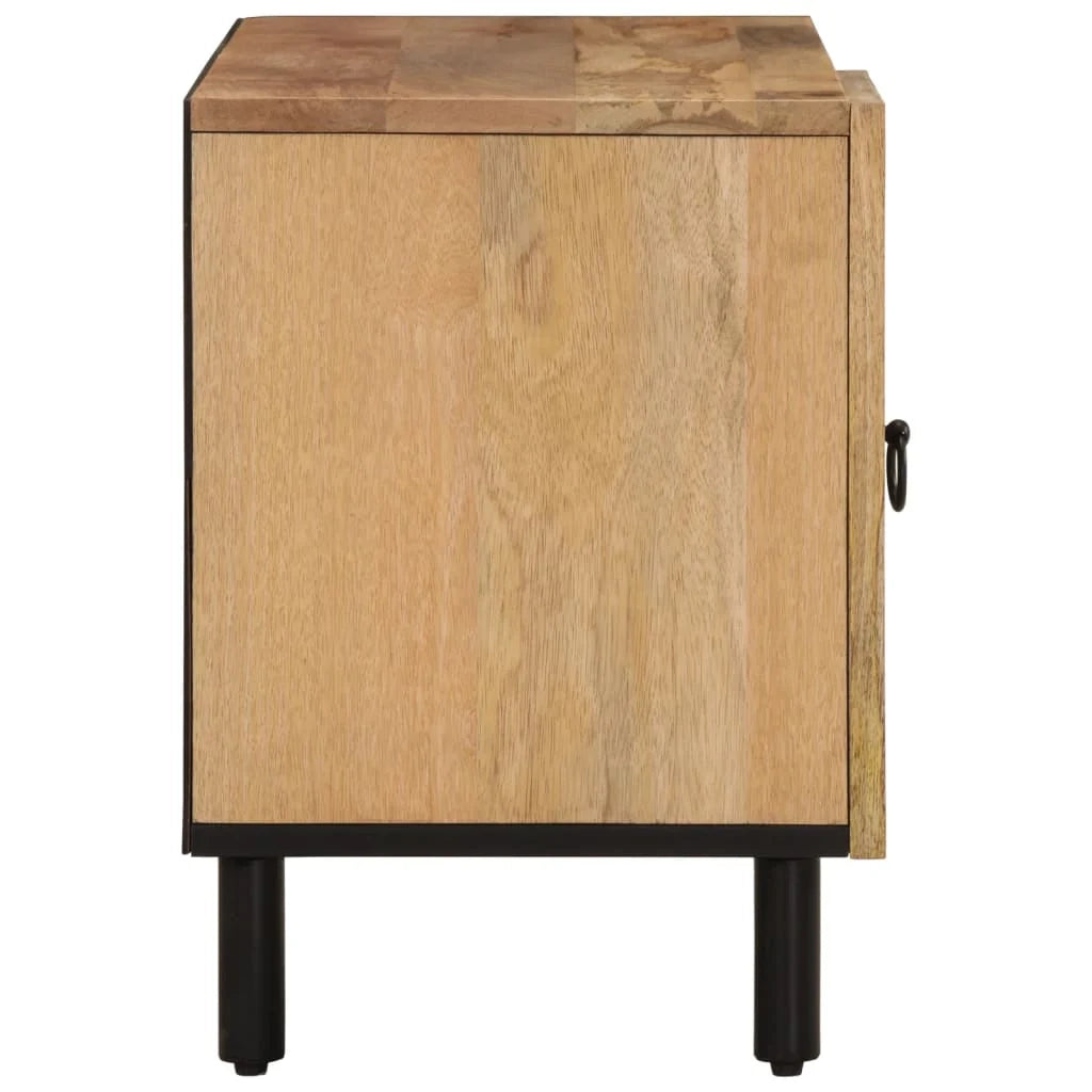 Mobile TV multimediale scaffale per televisione televisore buffet sala da pranzo soggiorno camera da letto 80 x 31 x 46 cm legno massello di mango marrone 02_0026230