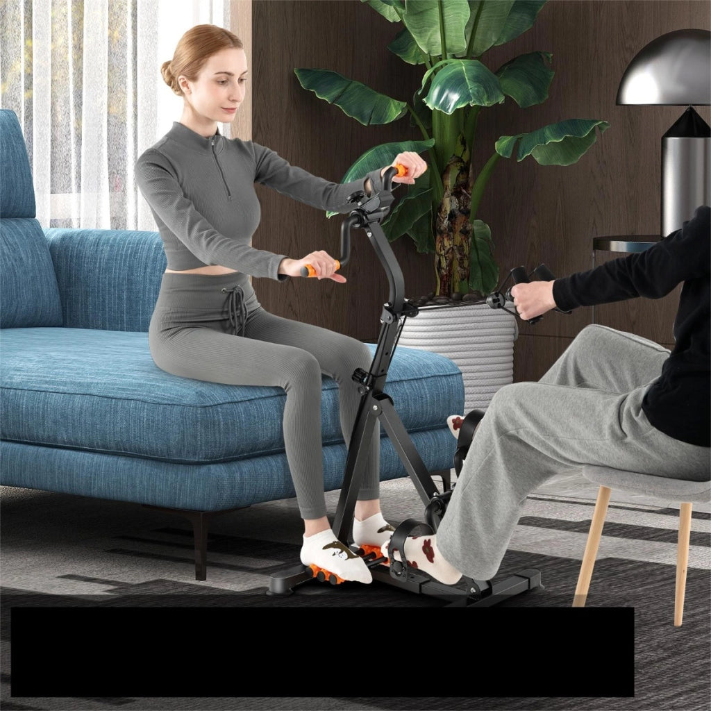 Macchina per il fitness per mani braccia gambe e macchina ellittica da scrivania, Cyclette a pedali e pedaliera elettrica silenziosa-Cardio machine