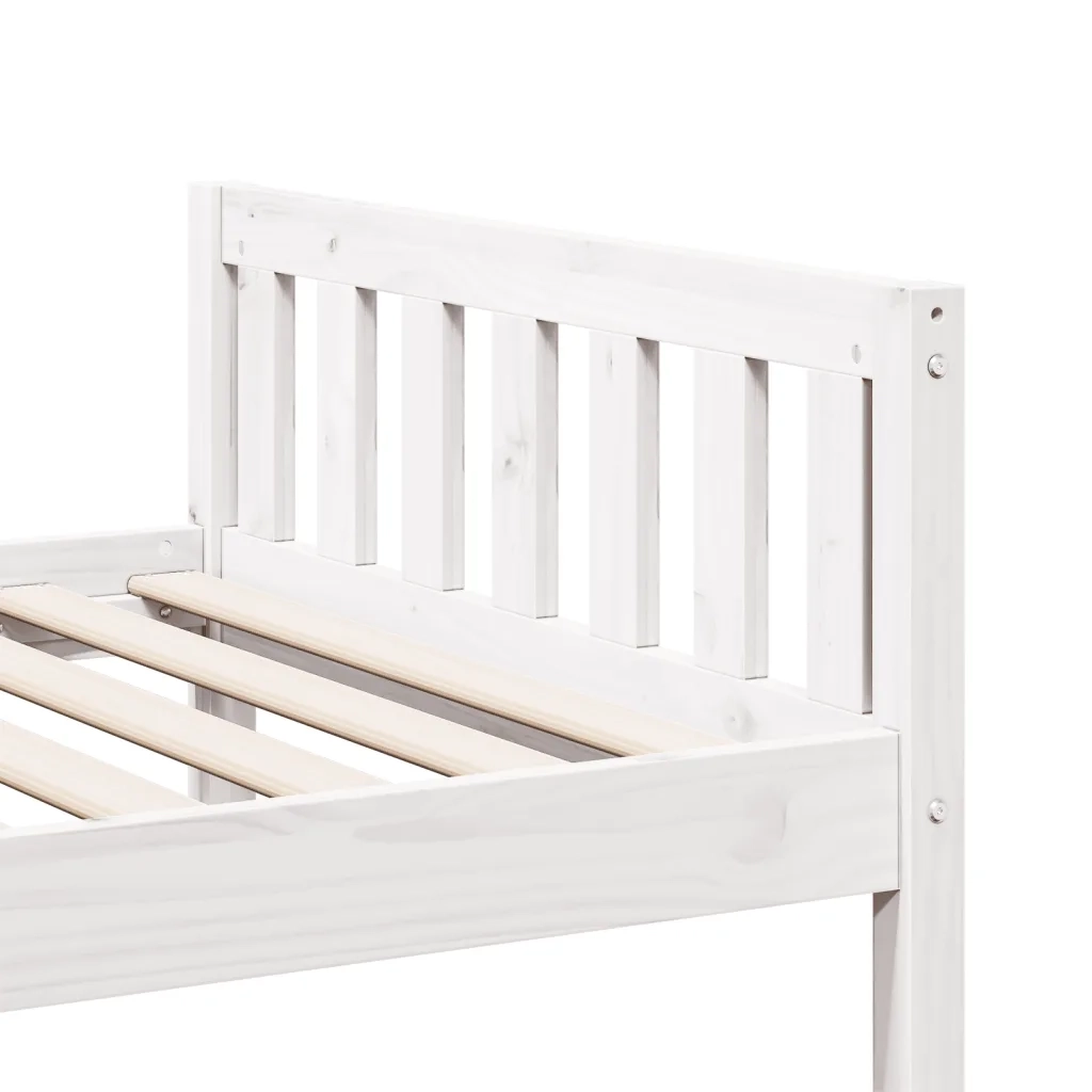 Letto per Bambini | Letto Infantile | Lettino senza Materasso Bianco 90x190cm Massello Pino