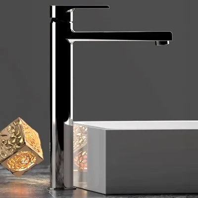 Miscelatore lavabo alto Mariani serie Artic in ottone bianco opaco