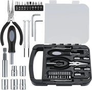 Set di Attrezzi per la Manutenzione e la Riparazione a 22 pezzi - Kit di Attrezzi per la Casa e la Garagem con Bit per Viti in Scatola