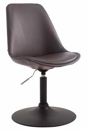 Sedia da pranzo MAVERICK in similpelle marrone,nero