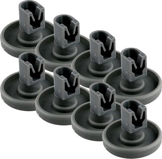 8 pezzi di ruota di carrello per lavastoviglie diametro 40mm - Adatto per IKEA - AEG - Zanussi - Electrolux - Atag - Etna - Juno - Pelgrim 50269757006 / 50286965004