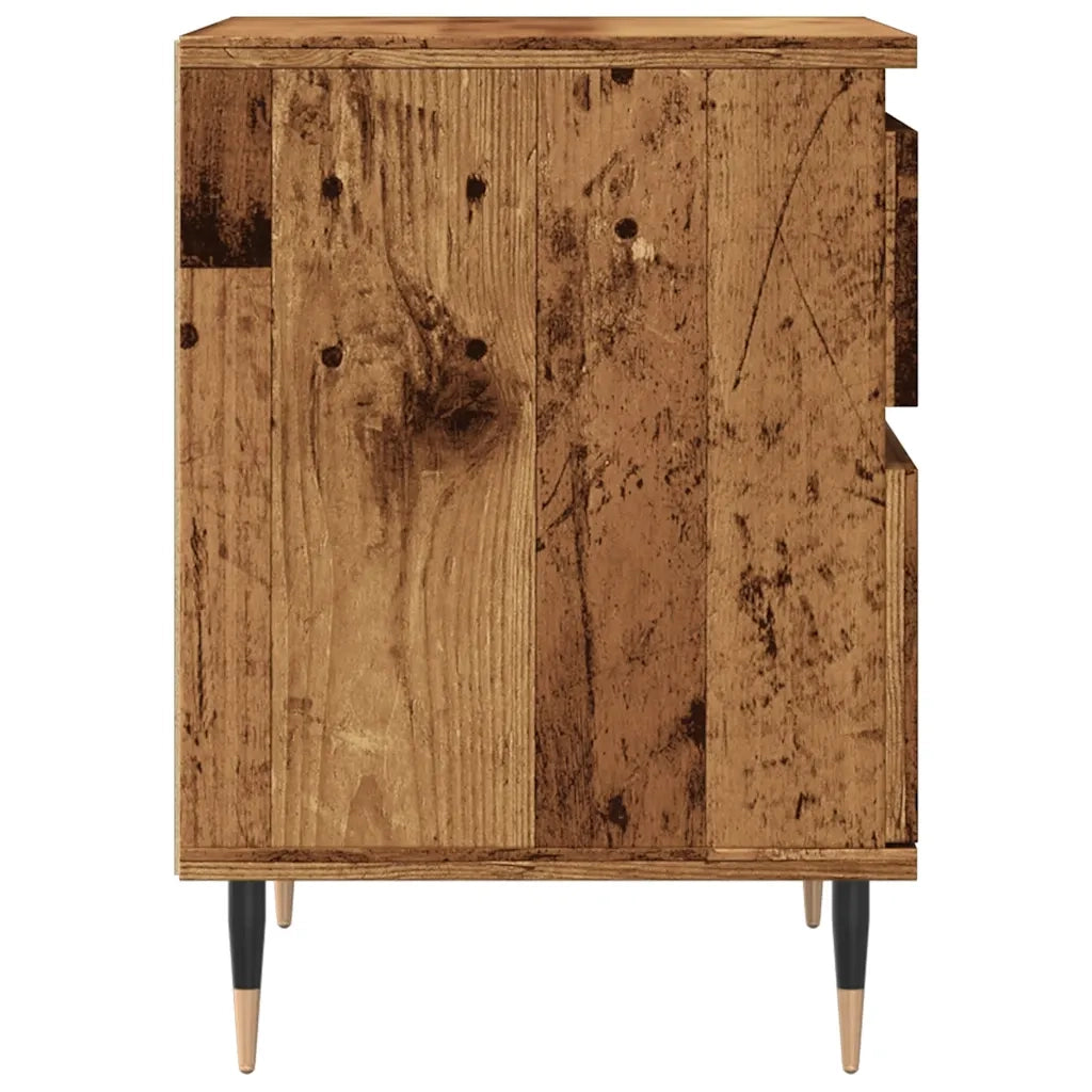Comodini 2pz-Set di 2 Tavolino da notte Legno Antico 40x35x50 cm in Legno Multistrato 393331